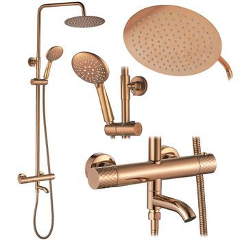Conjunto De Ducha Lungo Diamond Copper + Termostat