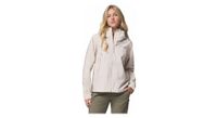 chaqueta impermeable columbia boulder falls beige para mujer