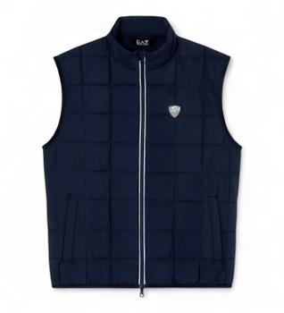 EA7 para hombre. 7M001512_AF21509 Chaleco premium shield M marino (M), Blanco, Casual, Poliéster, Sin mangas / Tirantes