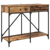 mesa consola madera vieja 100 x 39 x 785 cm vidaxl