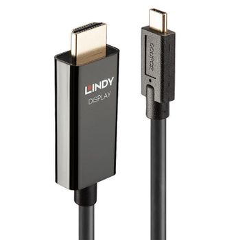 Cable Adaptador USB Tipo C a HDMI 10 m Lindy 43317 Negro