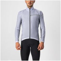 castelli squadra stretch jacket - xxl - silver graydark gray