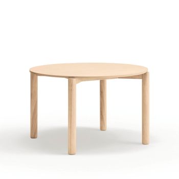 Mesa de comedor redonda natural claro