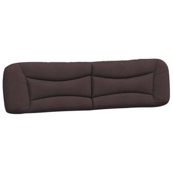 Cabecero Cama Mueble De Dormitorio De Cama Acolchado Tela Oscuro 200 Cm Marrón M02_0004428