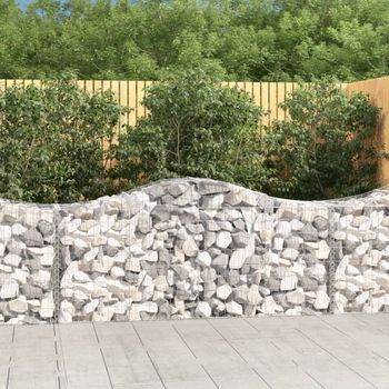 Cesta De Gaviones | Gavión Para Piedras | Gavión Decorativo Forma Arco Hierro Galvanizado 200x50x80/100cm Cfw706909