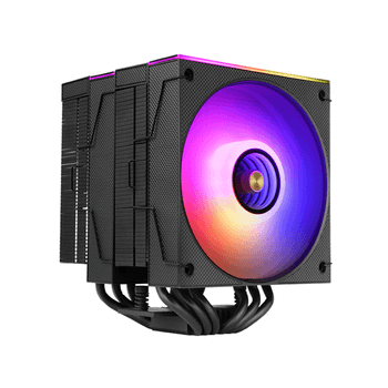 VENTILADOR CON DISIPADOR DE CPU MARS GAMING MCPUX26 TDP 350W DOBLE TORRE PWM ARGB NEGRO