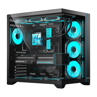 caja hiditec h3 pro rgb negro transparente