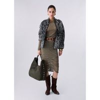 liu jo chaqueta bomber de punto jacquard para mujer