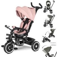 triciclo evolutivo tino de lorelli con asiento giratorio y respaldo reclinable - pink