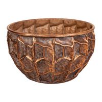 macetero de metal dorado 31x31x175h cm