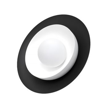 Aplique de pared kumi negro+blanco