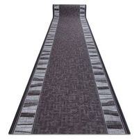 alfombra de pasillo con refuerzo de goma  linea gris 67cm  67x960 cm