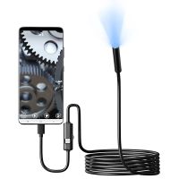 camara endoscopica type-c de 70 mm impermeable ip67 6 led ajustable usb android boroscopio de inspeccion flexible para telefono y pc