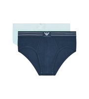 emporio armani para hombre em000401af18884 set 2 slips logolabel azul turquesa s homewear algodon