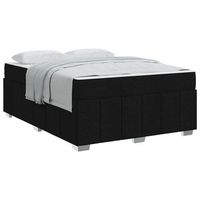 estructura de cama con colchon negro 140 x 200 cm tela