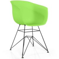 silla de comedor - diseno escandinavo - patas negras - polin verde pastel