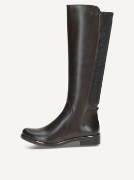 CAPRICE Boots, brown, made of Leather and textile with Block heel, Size 39