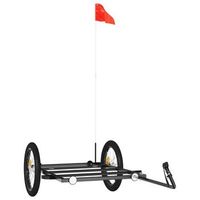 remolque para bicicletas hierro negro 135x68x37 cm vidaxl