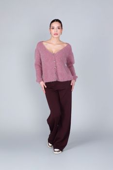 cárdigan de mezcla de mohair magnolia