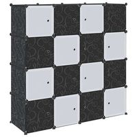 cubo organizador almacenamiento 16 cubos y varillas colgar pp vidaxl