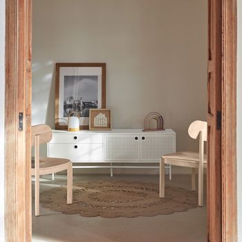 Mueble de tv 2 puertas 2 cajones blanco