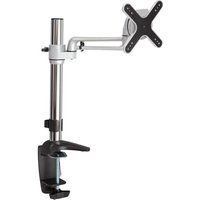 proper swing arm full motion 19-27 monitor desk mount - silver silver