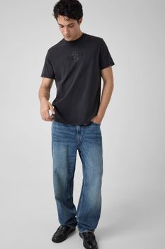 Camiseta Con Logo Bordado