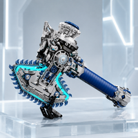 nuevo kit de bloques de construccion de hacha de batalla mecanica con luces modelo de construccion diy adorno de escritorio juguete regalo de cumpleanos y navidad