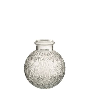 Jarrón de vidrio transparente en forma de bola l18*l18*h21cm