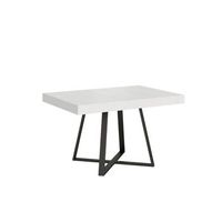 mesa extensible 90x130390 cm abbraccio fresno blanco patas antracita