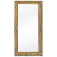 vidaxl espejo de pared estilo barroco 100x50 cm dorado