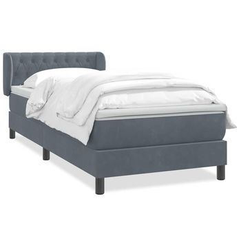 Cama Tapizada 213x83x88 Cm Tejido - Gris
