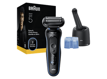 Afeitadora - Braun Series 5 52-B7000cc, Con centro de limpieza SmartCare, Tecnología Autosense, Azul