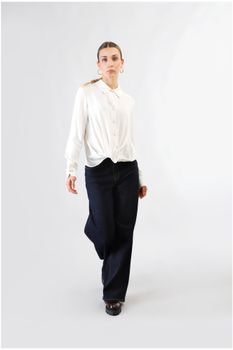 camisa con nudo butter s