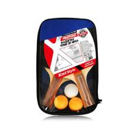 ud - set ping pong profesional r 2 raquetas  3 pelotas  tenis de mesa para casa escuela o competicion