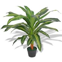 planta dracaena artificial con maceta 90 cm verde dec021931