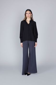 camisa con mangas con volantes black xl