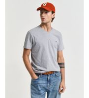 gant para hombre 2003186 camiseta slim fit shield gris s casual algodon manga corta