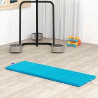 colchoneta de gimnasia sportnow pvc epe 180x60x5 cm azul y morado