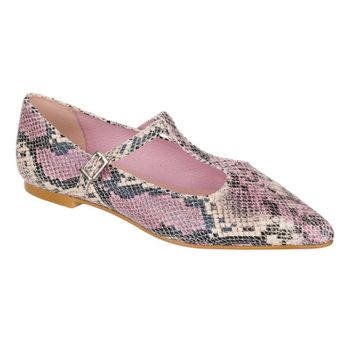 Bailarina serpiente rosa hebilla T