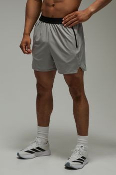 Pantalón Corto Man Active Regular De Tela Elástico Perforado, Gris