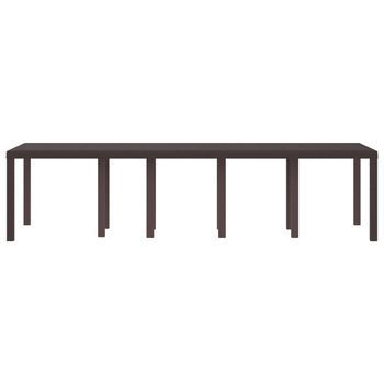 Mesa De Jardín | Mesa De Exterior Marrón 300 X 100 X 73 Cm Ratán Sintético