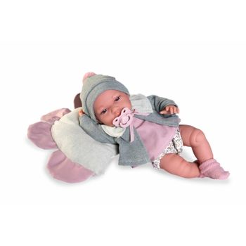 Muñecas Antonio Juan ++ Baby Loneta con Cojín Flor (60150)