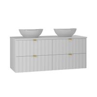 mueble doble lavabo 120cm paneles de melamina y mdf blanco