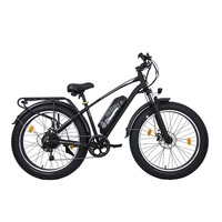 bicicleta electrica a35 neumaticos anchos de 26 bateria extraible de 48 v y 13 ahnegro