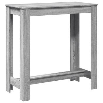 Mesa Alta De Bar Madera Ingeniería Gris Sonoma 102x50x103,5 Cm
