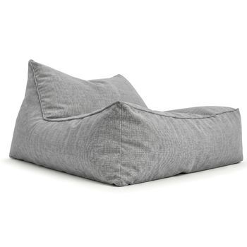 Aiire Puff Exterior Jardín En Olefina - Sofa Puf Con Relleno Incluido Xxl De Diseño Para Terraza, Jardín O Piscina - Bean Bag Chair Salon O Decoracion Habitacion Juvenil Gris [100x100x91]