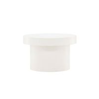 mesa baja redonda de madera o80cm - blanco blanca