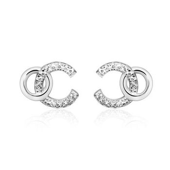 Pendientes para mujer de plata 925 con circonita