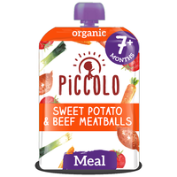 piccolo organic sweet potato  beef meatballs 7m